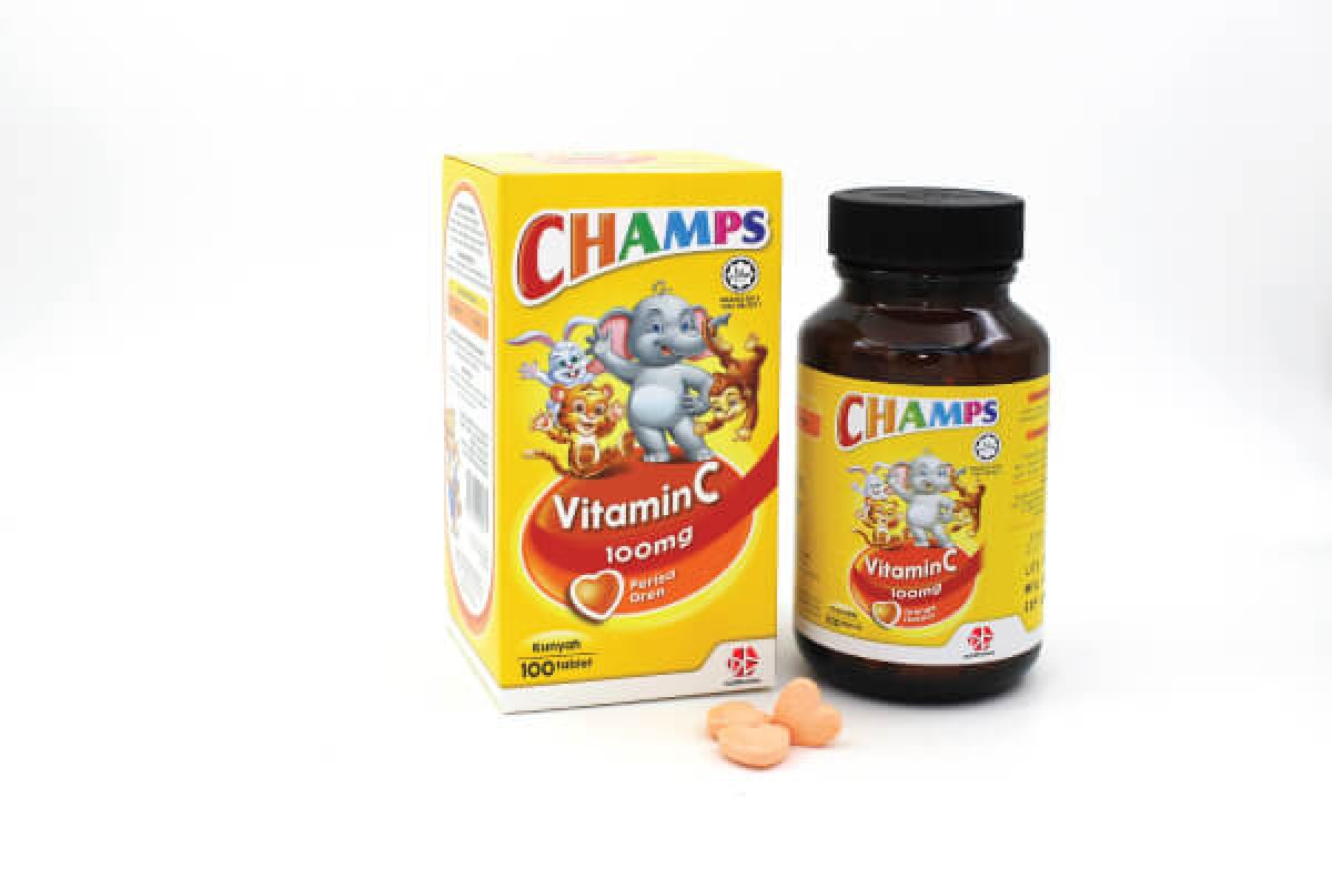Champs Vitamin C 100mg Chewable Tablet (Orange) 100's