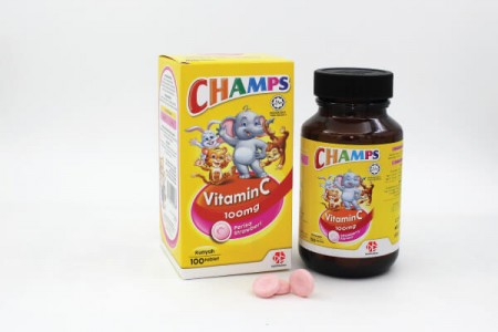 Champs Vitamin C 100mg Chewable Tablet (Strawberry) 100's