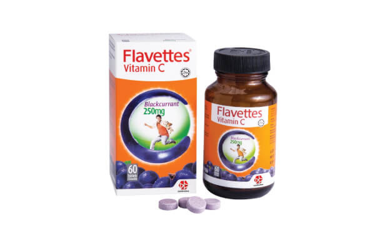Flavettes Vitamin C 250mg Blackcurrant 60's